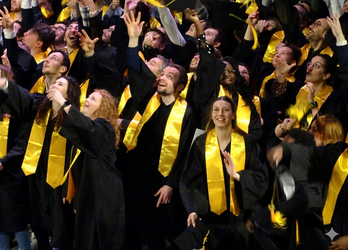 Cérémonie de remise de diplômes — étudiants accompagnés par RAILMAT